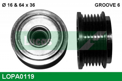 LUCAS ENGINE DRIVE lopa0119 -  Механизм свободного хода генератора